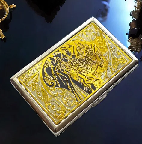 Портсигар "Орел" № 2 / на 16 сигарет — оригинальный подарок