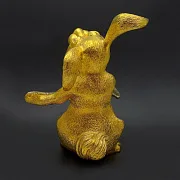 Статуэтка «Кролик с морковкой» из бронзы — оригинальный подарок — фотография 2