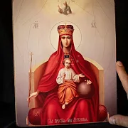 В подарок: Икона Богоматери "Державная" дерево, ручная работа — фотография 6