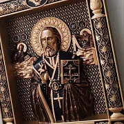 В подарок: Резная Икона Св. Николай Чудотворец — фотография 3