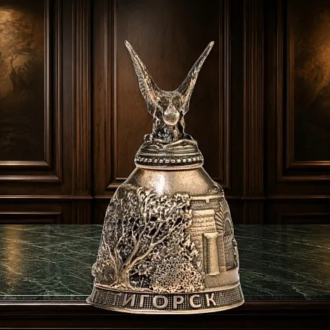 Ручная работа: Бронзовый колокольчик «Пятигорск. Озеро Провал»