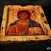 На память: Икона "Христос Вседержитель" дерево, ручная работа — фотография 5