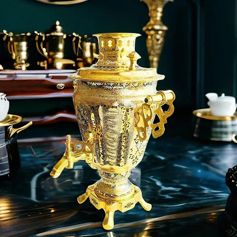На память: Самовар позолоченный