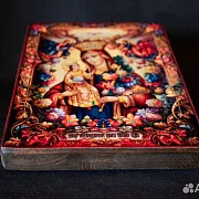 Икона Богоматери "Неувядаемый цвет" Ручная работа — оригинальный подарок — фотография 3