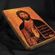 Икона деревянная "Христос Пантократор" — необычный подарок — фотография 5