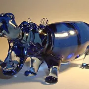 На память: Стеклянная композиция «Бегемотики» — фотография 4