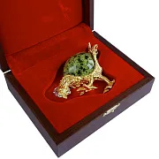 Сувенир «Курица и яйцо» со змеевиком — оригинальный подарок — фотография 2