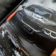 На память: Нарды под стеклом «BMW M5 Ангельские глазки» — фотография 8