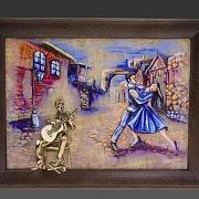 Картина «Гитарист» и танцующая пара на ониксе в подарок — фотография 2