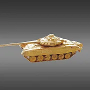 Миниатюра танка Т-72М1М из бронзы с позолотой — необычный подарок — фотография 3