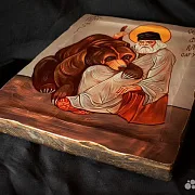 На память: Икона "Св. Прп. Серафим Саровский с медведем" — фотография 7