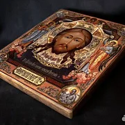 Подарочная икона "Спаситель с Евангелистами и Архангелами" — фотография 5