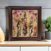 В подарок: Ключница «Пара. Осень» с бронзой и подсветкой — фотография 1