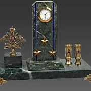 Часы «Погон» с гербом ВВС и подставками — красивый подарок — фотография 2