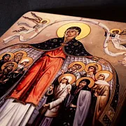 Икона "Покров Пресвятой Богородицы" — оригинальный подарок — фотография 7